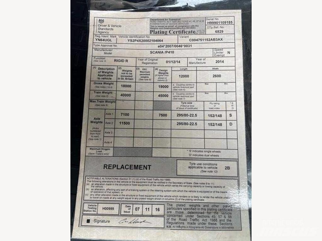 Scania P 410 Φορτηγά Kαρότσα με ανοιγόμενα πλαϊνά