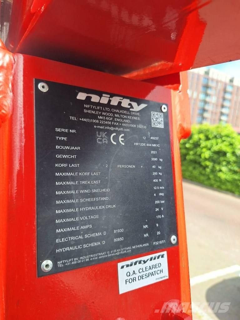 Niftylift HR 12 D E Ανυψωτήρες με αρθρωτό βραχίονα