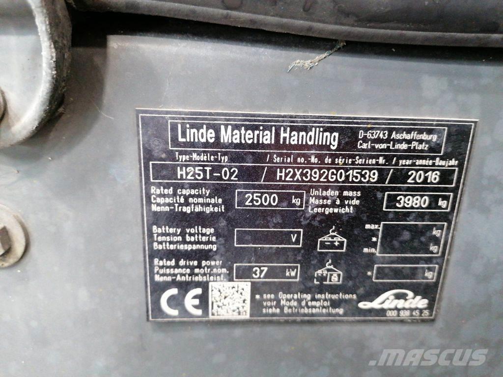 Linde H25T-02 Περονοφόρα ανυψωτικά κλαρκ με φυσικό αέριο LPG