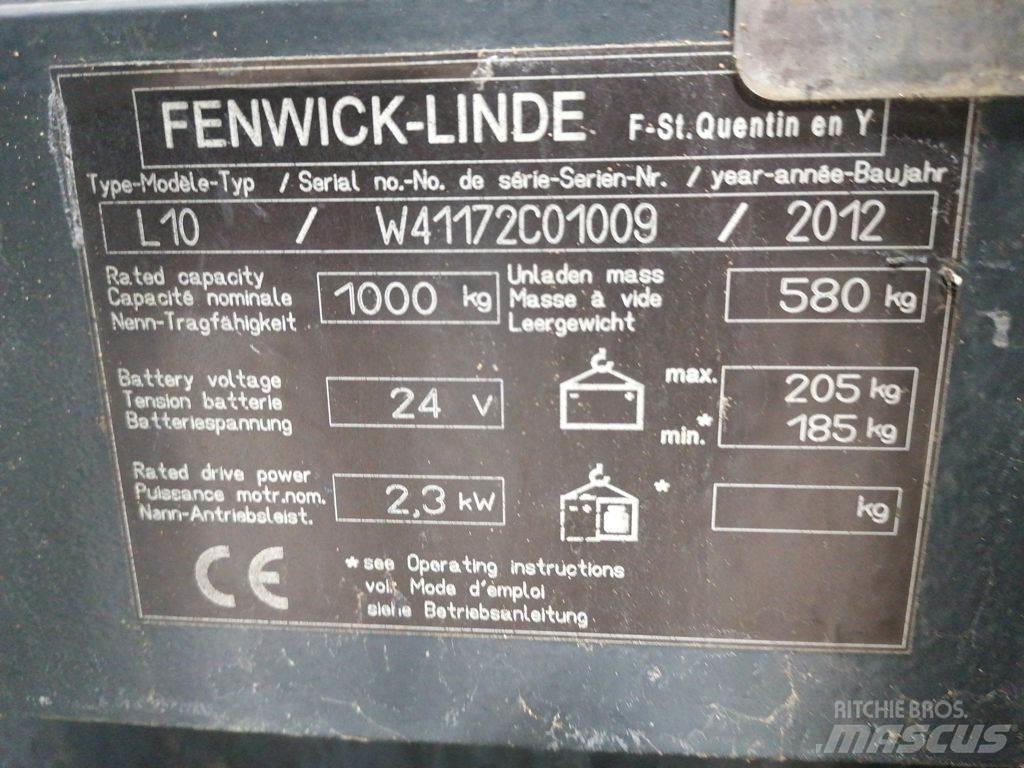 Linde L10 Παλετοφόρα πεζού χειριστή με ιστό