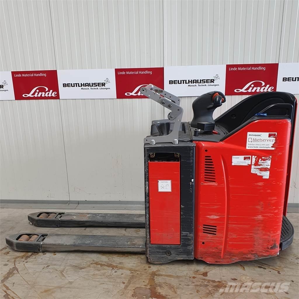 Linde T20SP kurz Παλετοφόρα πεζού χειριστή με ιστό