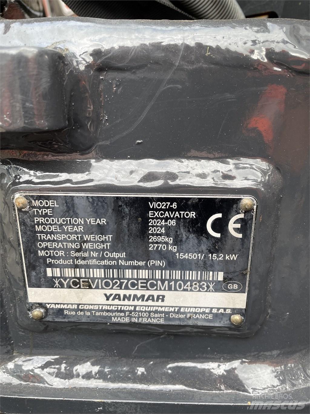 Yanmar Vio 27 Εκσκαφάκι (διαβολάκι) < 7t