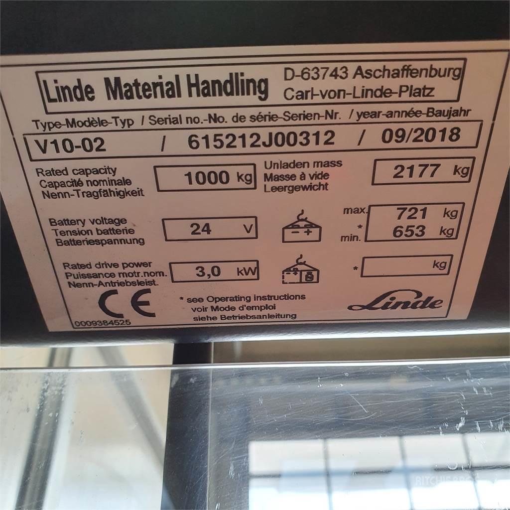 Linde V10 Περονοφόρο ανυψωτικό συλλογής παραγγελιών μεσαίου ύψους