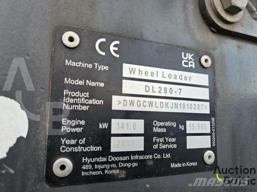 Doosan DL280-7 Φορτωτές με λάστιχα (Τροχοφόροι)