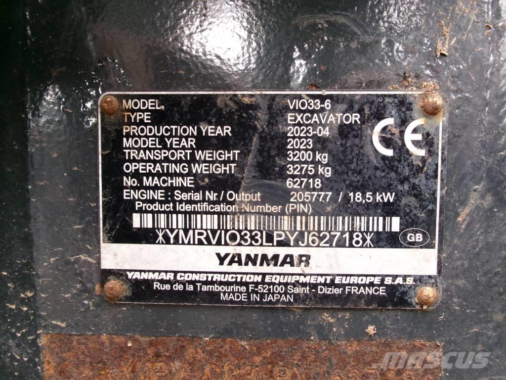 Yanmar Vio 33 Εκσκαφάκι (διαβολάκι) < 7t