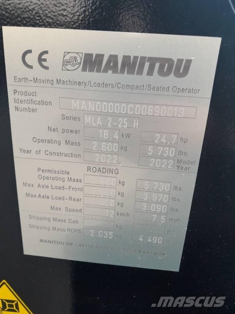 Manitou MLA 2-25 Φορτωτές πολλαπλών χρήσεων
