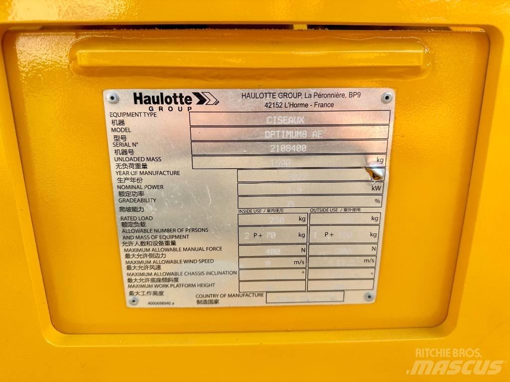 Haulotte OPTIMUM 8 Ανυψωτήρες ψαλιδωτής άρθρωσης