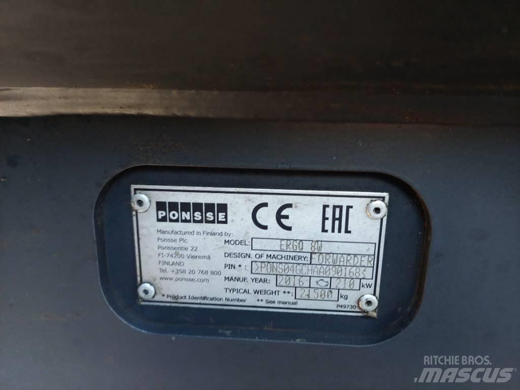 Ponsse Ergo 8W Θεριζοαλωνιστικές μηχανές