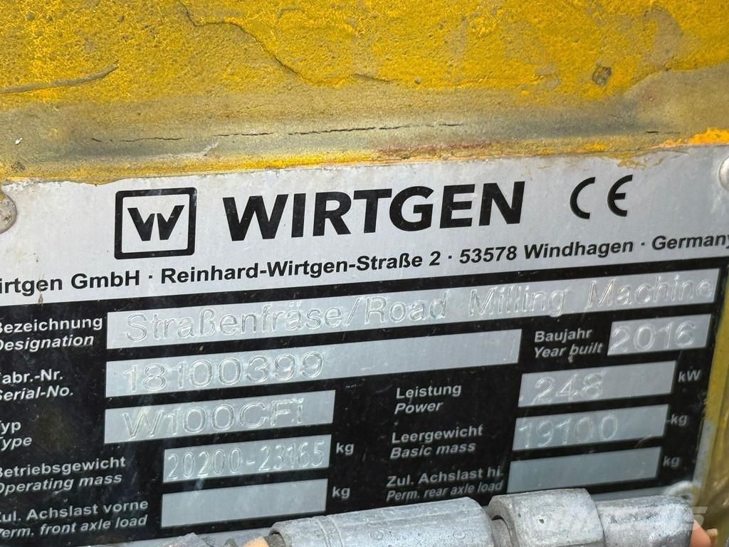 Wirtgen W100CFI Επεξεργασίας επίστρωσης ασφάλτου