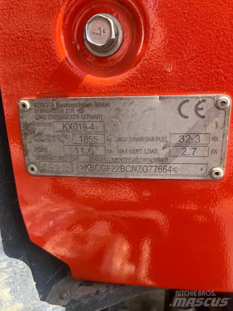 Kubota KX 019-4 Εκσκαφάκι (διαβολάκι) < 7t