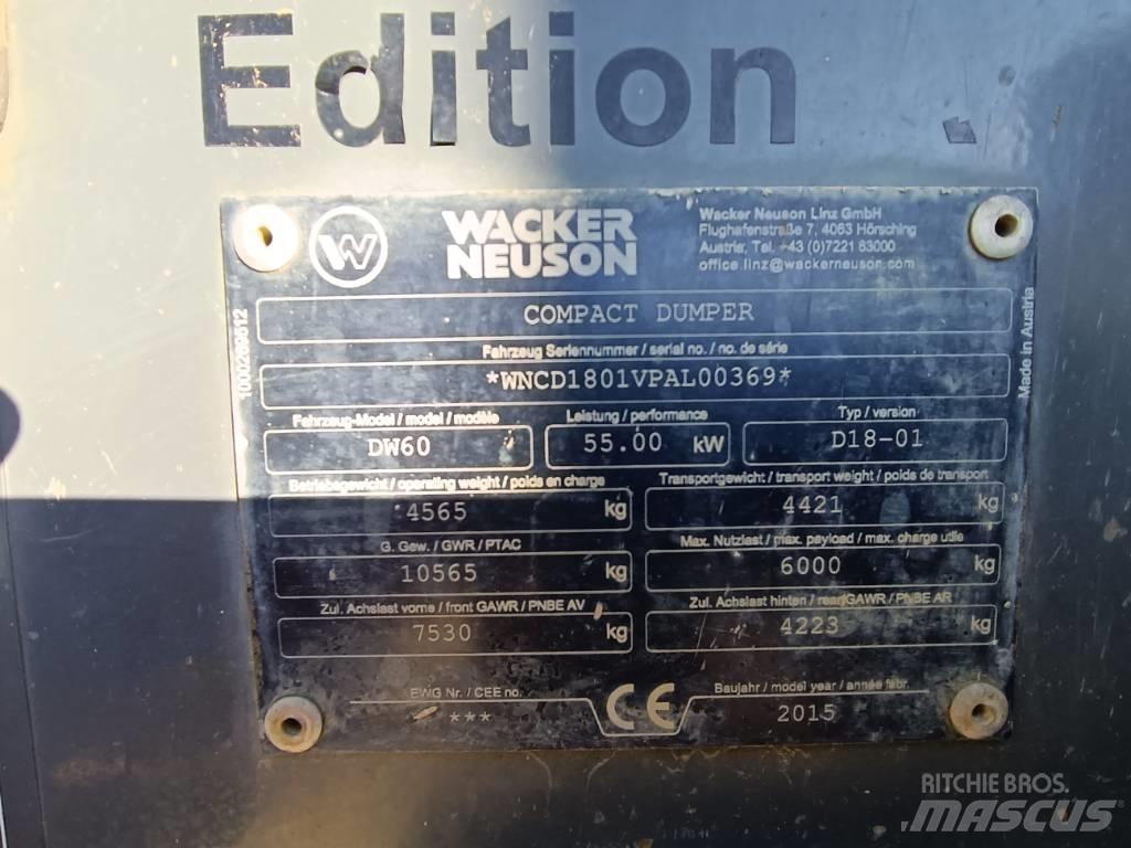Wacker Neuson DW 60 Dumpers εργοταξίου