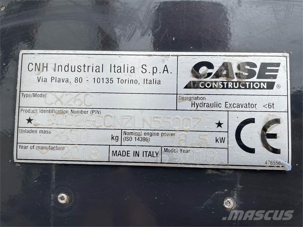 CASE CX26C Εκσκαφείς με τροχούς - λάστιχα