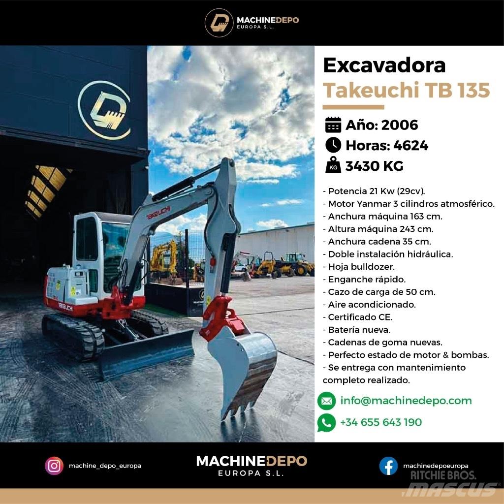 Takeuchi TB 135 Εκσκαφάκι (διαβολάκι) < 7t