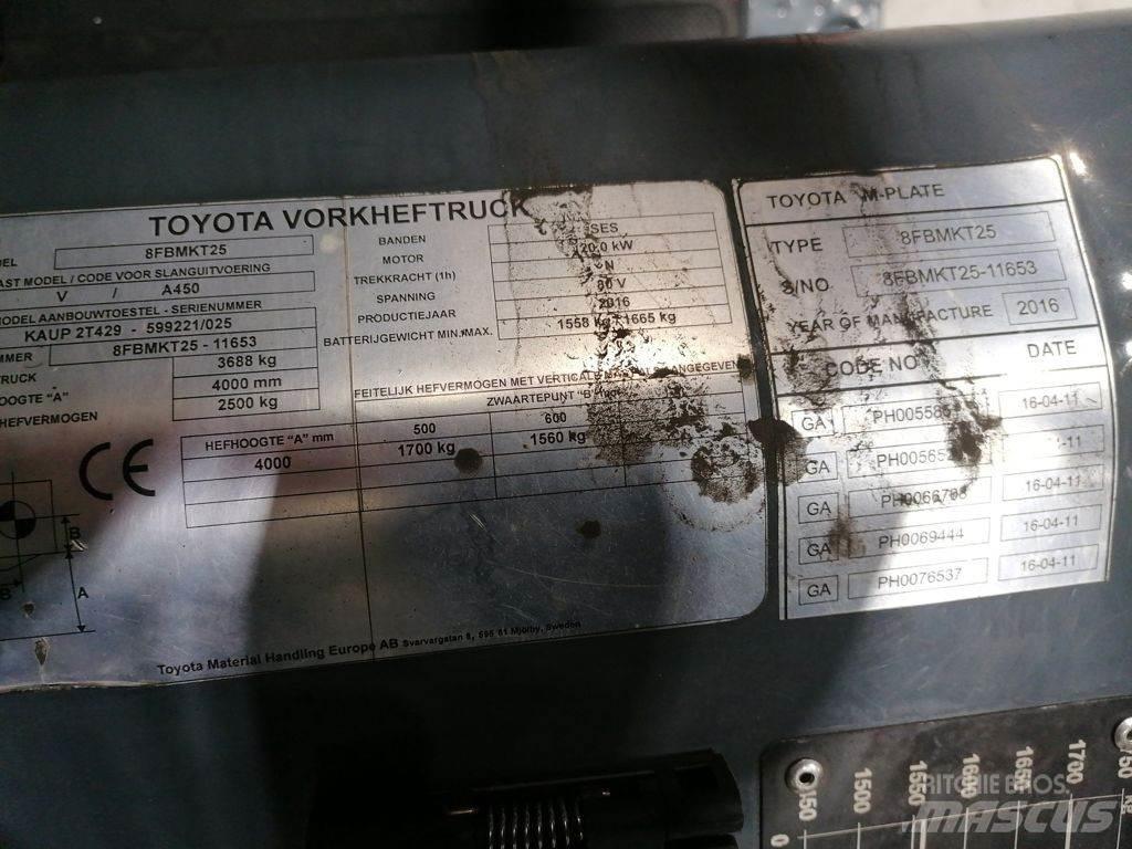 Toyota 8FBMKT25 Ηλεκτρικά περονοφόρα ανυψωτικά κλαρκ