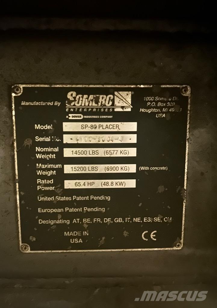 Somero SP-80 (#1105) Εξαρτήματα σκυροδέματος