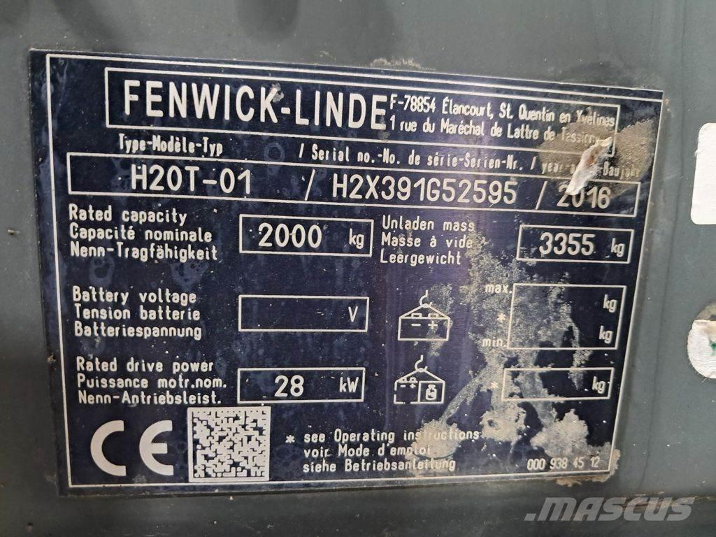 Linde H20T-01 Περονοφόρα ανυψωτικά κλαρκ με φυσικό αέριο LPG