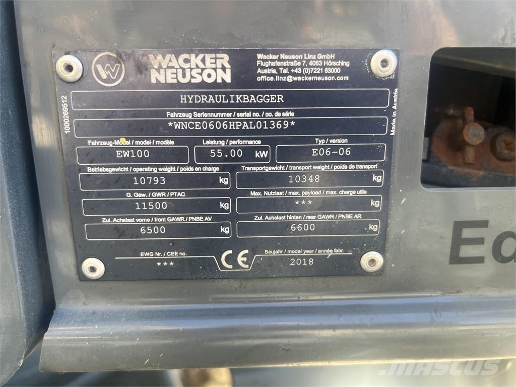 Wacker Neuson EW 100 Εκσκαφείς με τροχούς - λάστιχα