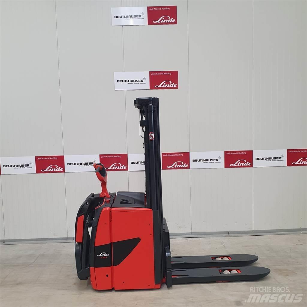 Linde L20APi Παλετοφόρα πεζού χειριστή με ιστό