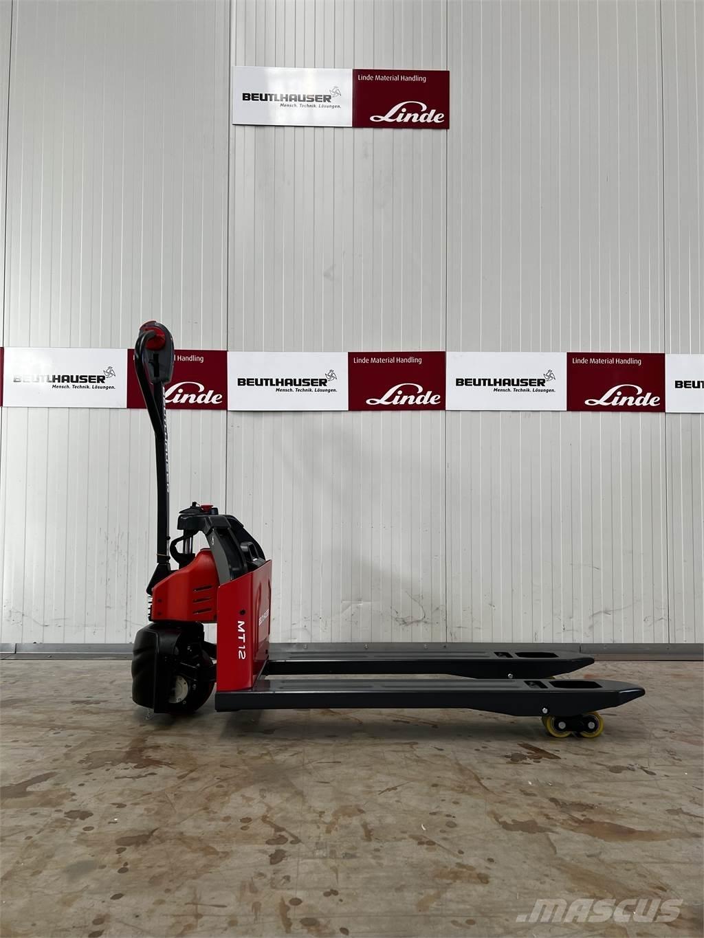 Linde MT12 Παλετοφόρα πεζού χειριστή με ιστό