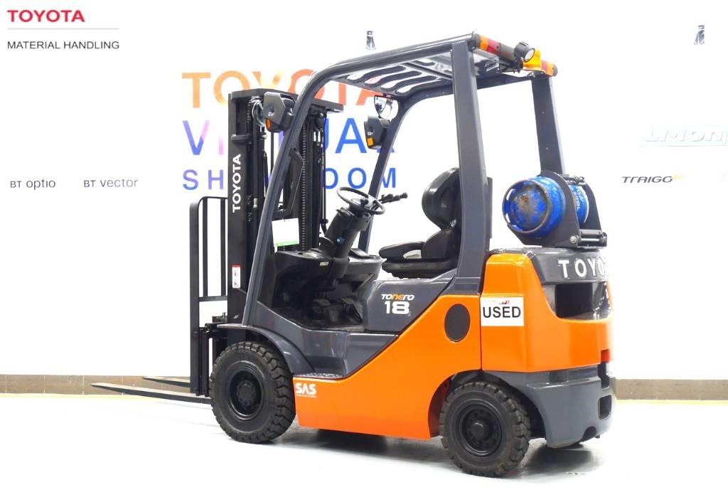 Toyota 02-8FGF18 Περονοφόρα ανυψωτικά κλαρκ με φυσικό αέριο LPG