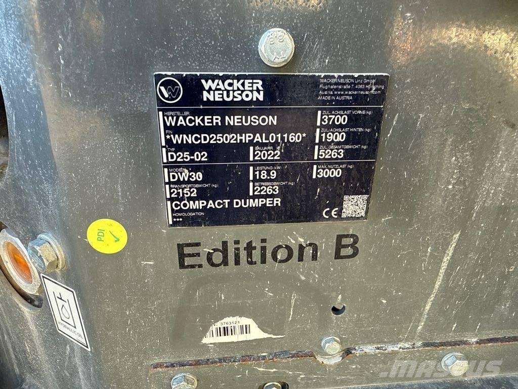 Wacker Neuson DW30 Dumpers εργοταξίου