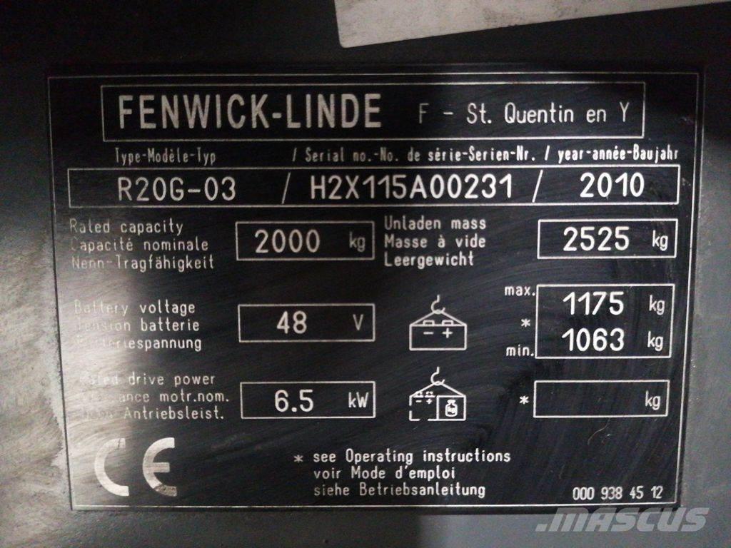 Linde R20G-03 Ανυψωτικά στενών δρόμων
