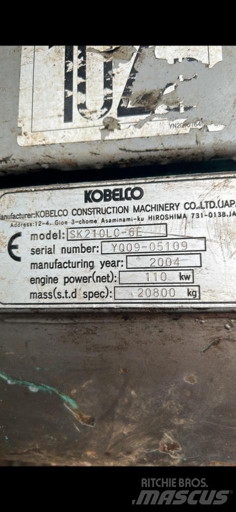 Kobelco SK210 lc Εκσκαφείς με ερπύστριες