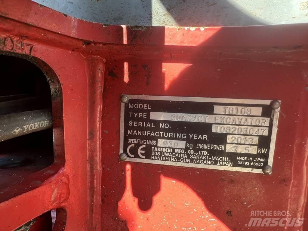 Takeuchi TB108 Εκσκαφάκι (διαβολάκι) < 7t