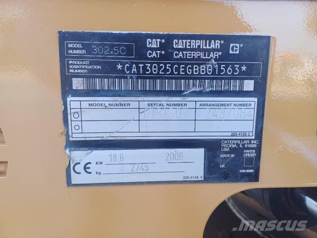 CAT 302.5 Εκσκαφάκι (διαβολάκι) < 7t