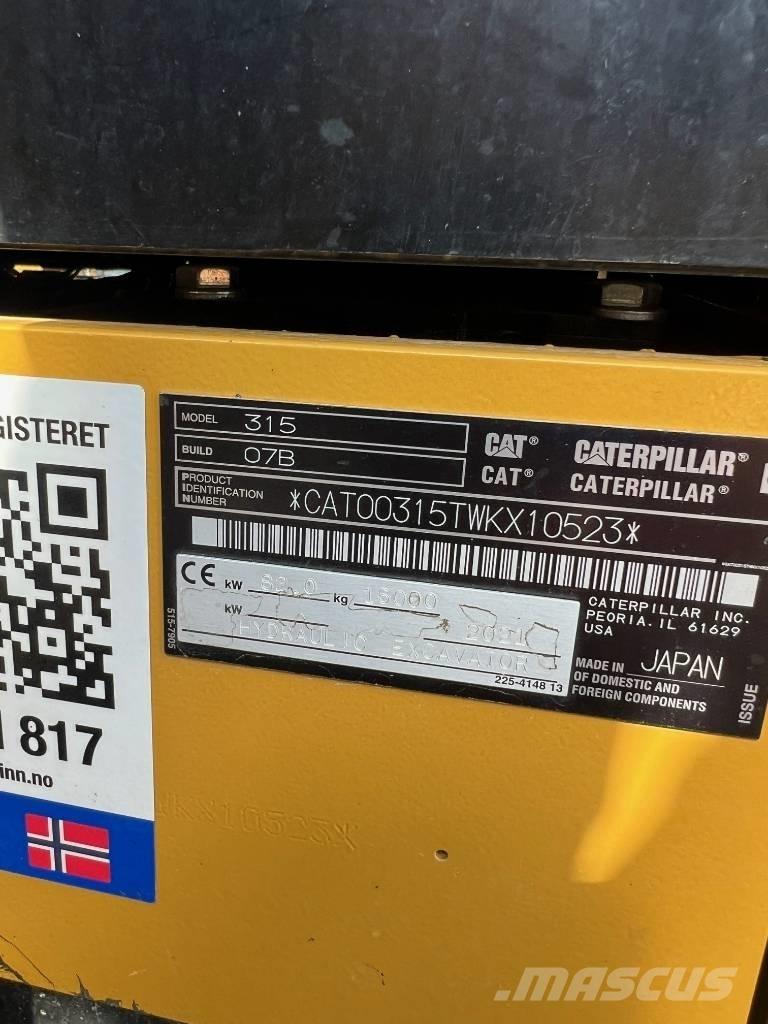 CAT 315 Εκσκαφείς με ερπύστριες