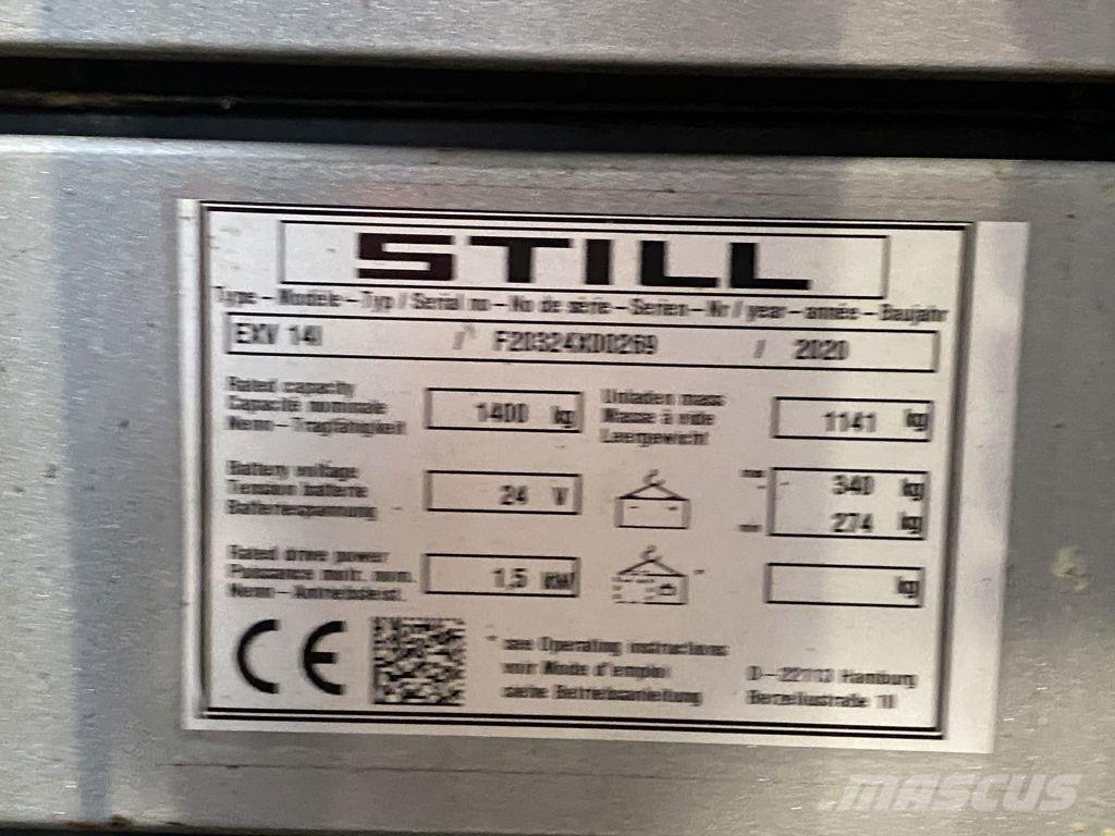 Still EXV14I Παλετοφόρα πεζού χειριστή με ιστό