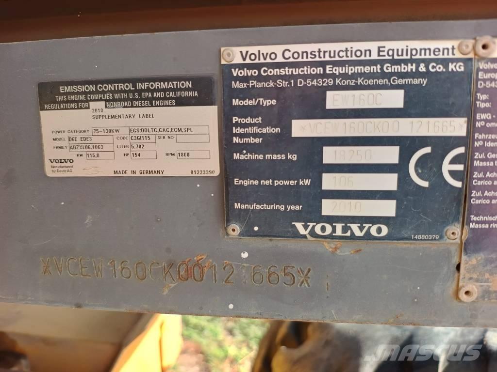 Volvo EW 160 C Εκσκαφείς με τροχούς - λάστιχα