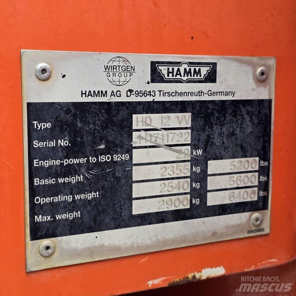 Hamm HD 12 VV Οδοστρωτήρες διπλού κυλίνδρου