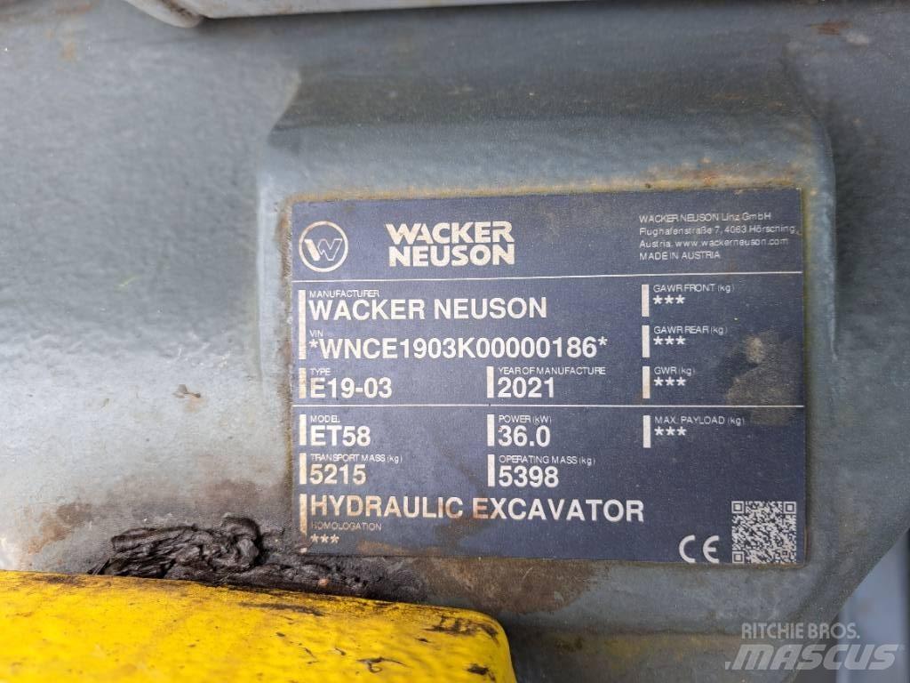 Wacker Neuson ET58 Εκσκαφείς με ερπύστριες