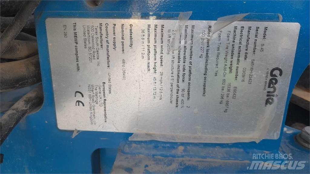Genie S45 Ανυψωτήρες με τηλεσκοπικό βραχίονα