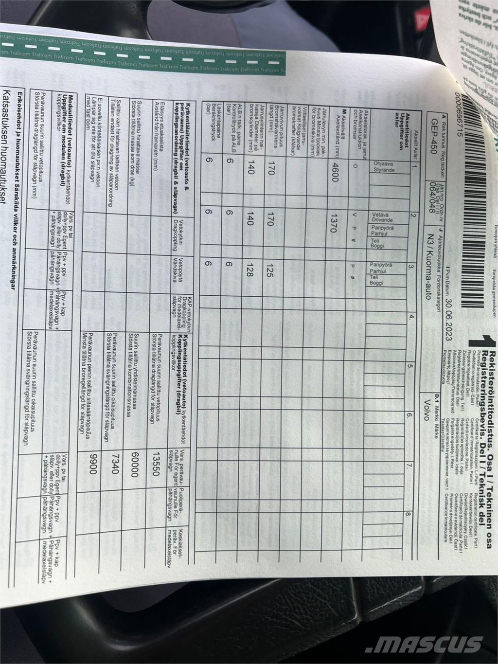 Volvo FH12 6X2 Φορτηγά με γερανό & γάτζο