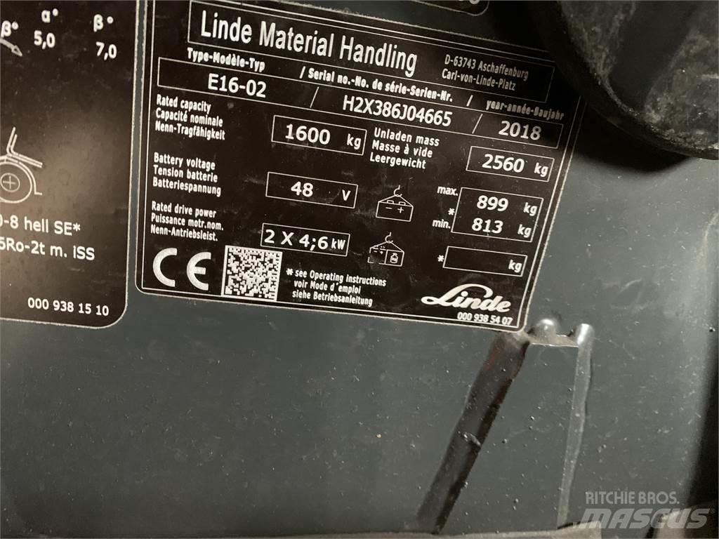 Linde E16 Ηλεκτρικά περονοφόρα ανυψωτικά κλαρκ