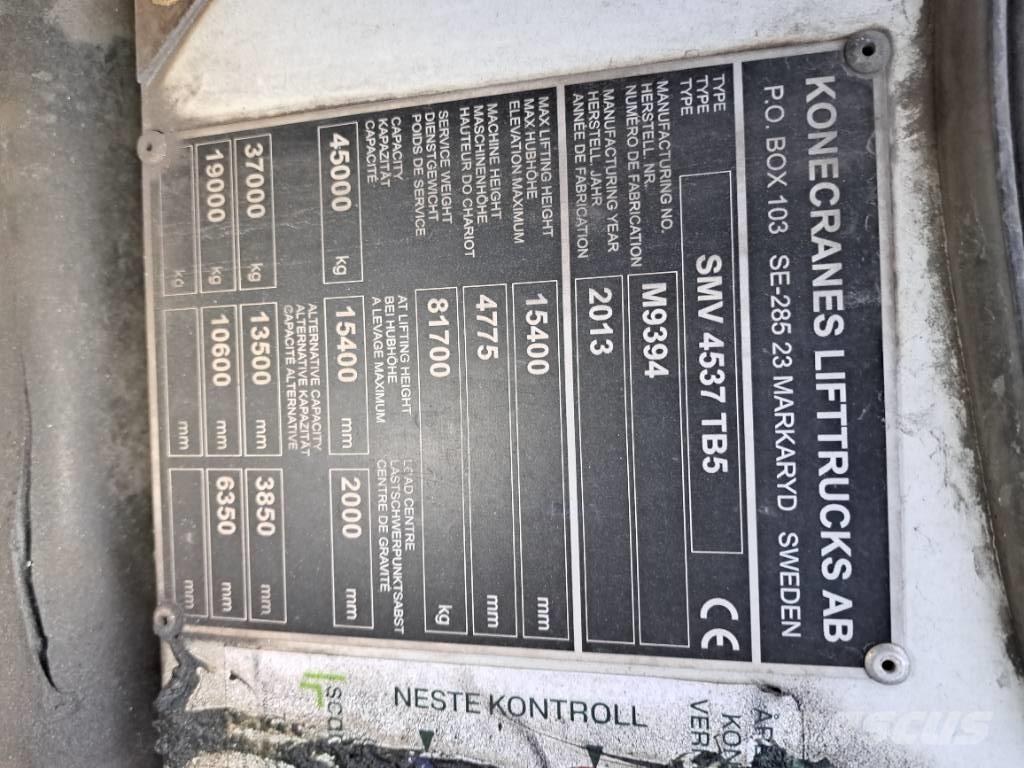 SMV SMV 4537 TB5 Γερανοί στοίβαξης εμπορευματοκιβωτίων