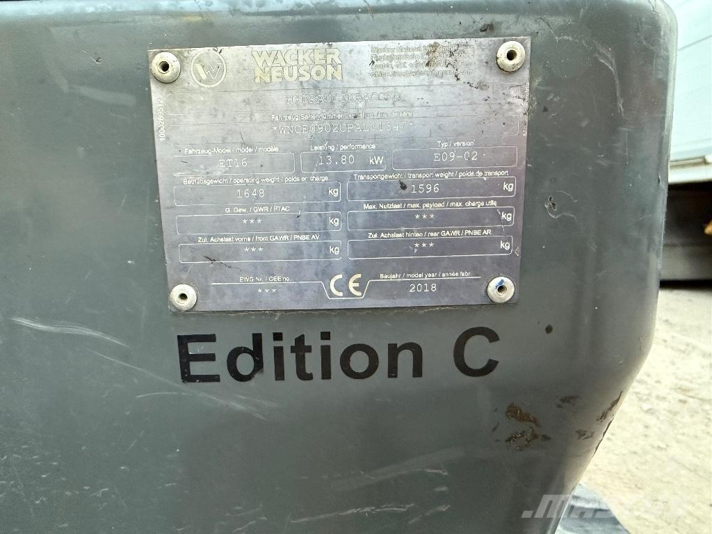 Wacker Neuson ET 16 Εκσκαφάκι (διαβολάκι) < 7t