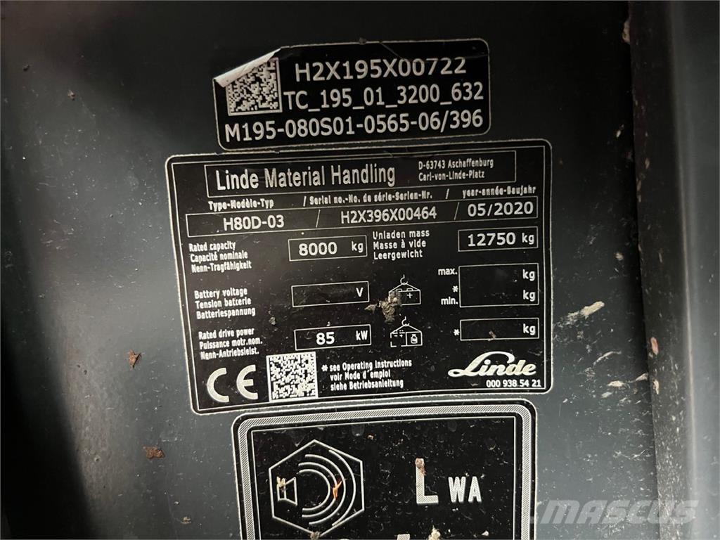 Linde H80D-03 Πετρελαιοκίνητα Κλαρκ