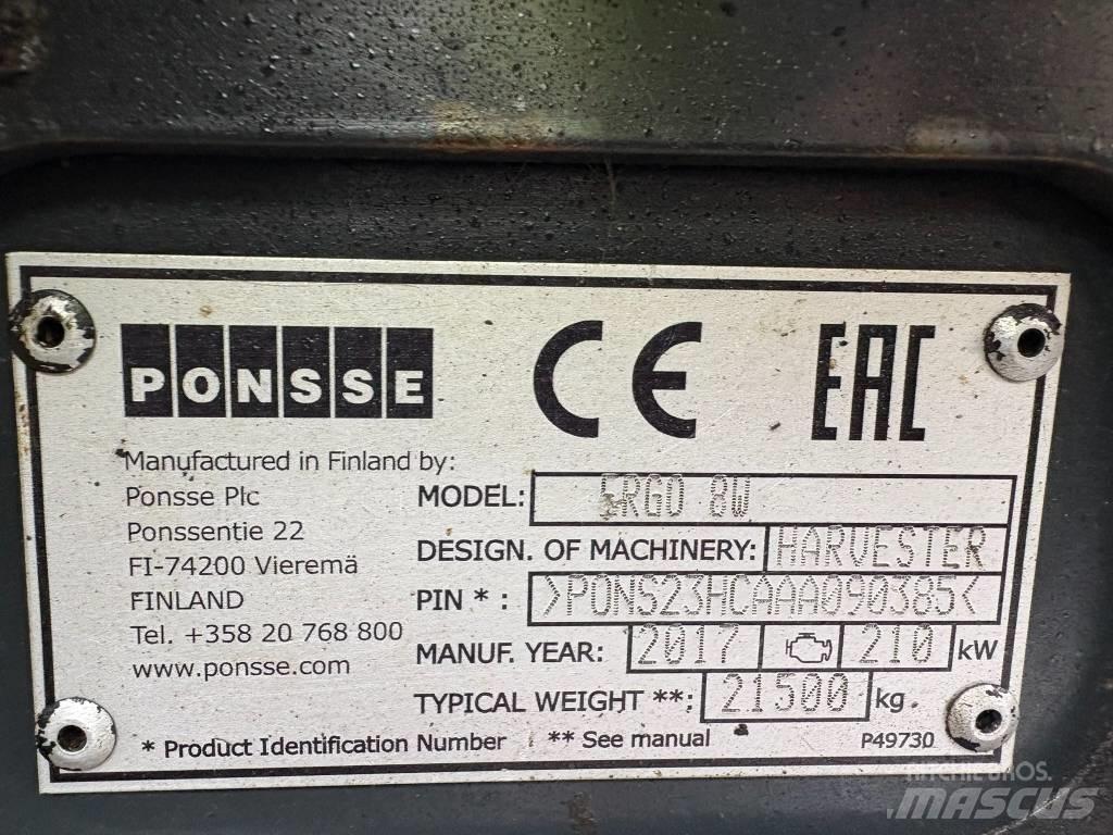 Ponsse Ergo 8W Θεριζοαλωνιστικές μηχανές