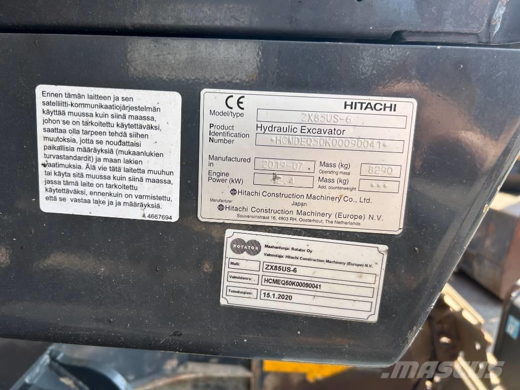 Hitachi ZX85US-6 BL Μίνι εκσκαφείς 7t - 12t