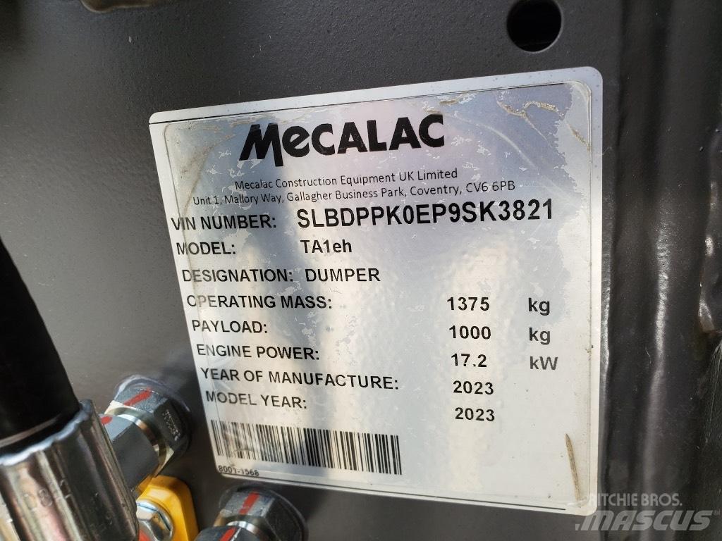 Mecalac TA1EH Dumpers εργοταξίου