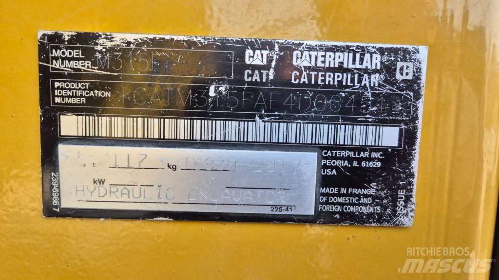 CAT M 315 F Εκσκαφείς με τροχούς - λάστιχα