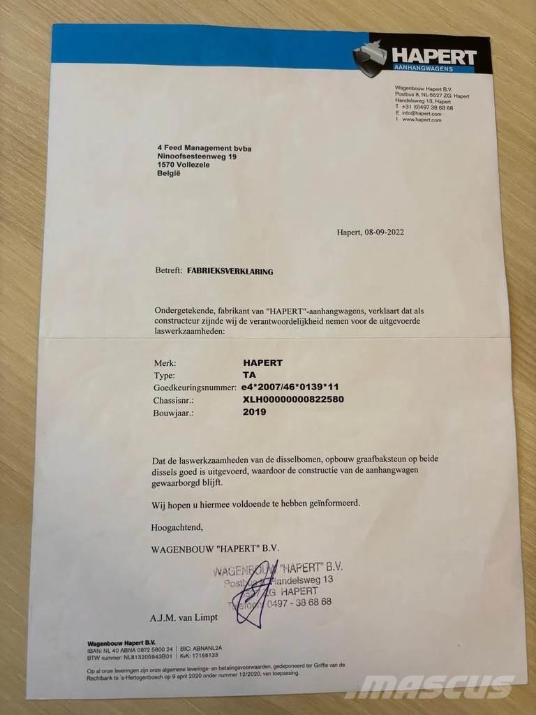 Hapert LF2 Ρυμούλκες μεταφοράς οχημάτων