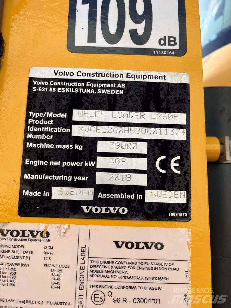 Volvo L260H Φορτωτές με λάστιχα (Τροχοφόροι)
