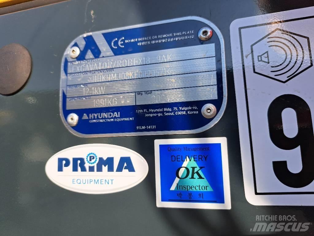 Hyundai R18-9AK Εκσκαφάκι (διαβολάκι) < 7t