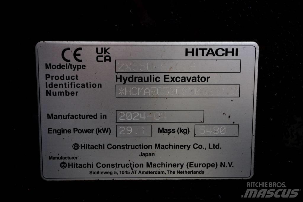 Hitachi ZX 55 U-6P Εκσκαφάκι (διαβολάκι) < 7t