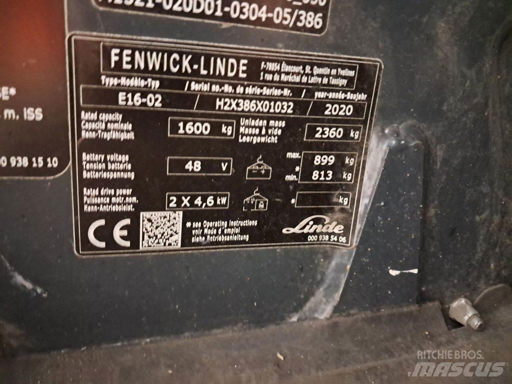 Linde E16-02 Ηλεκτρικά περονοφόρα ανυψωτικά κλαρκ