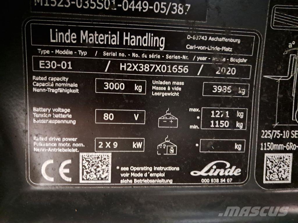 Linde E30-01 Ηλεκτρικά περονοφόρα ανυψωτικά κλαρκ